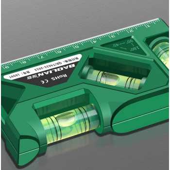 Gambar produk BAOLIAN Alat Ukur Kemiringan 3in1 Mini Three Level Gauge Bubbles 105mm - 16598