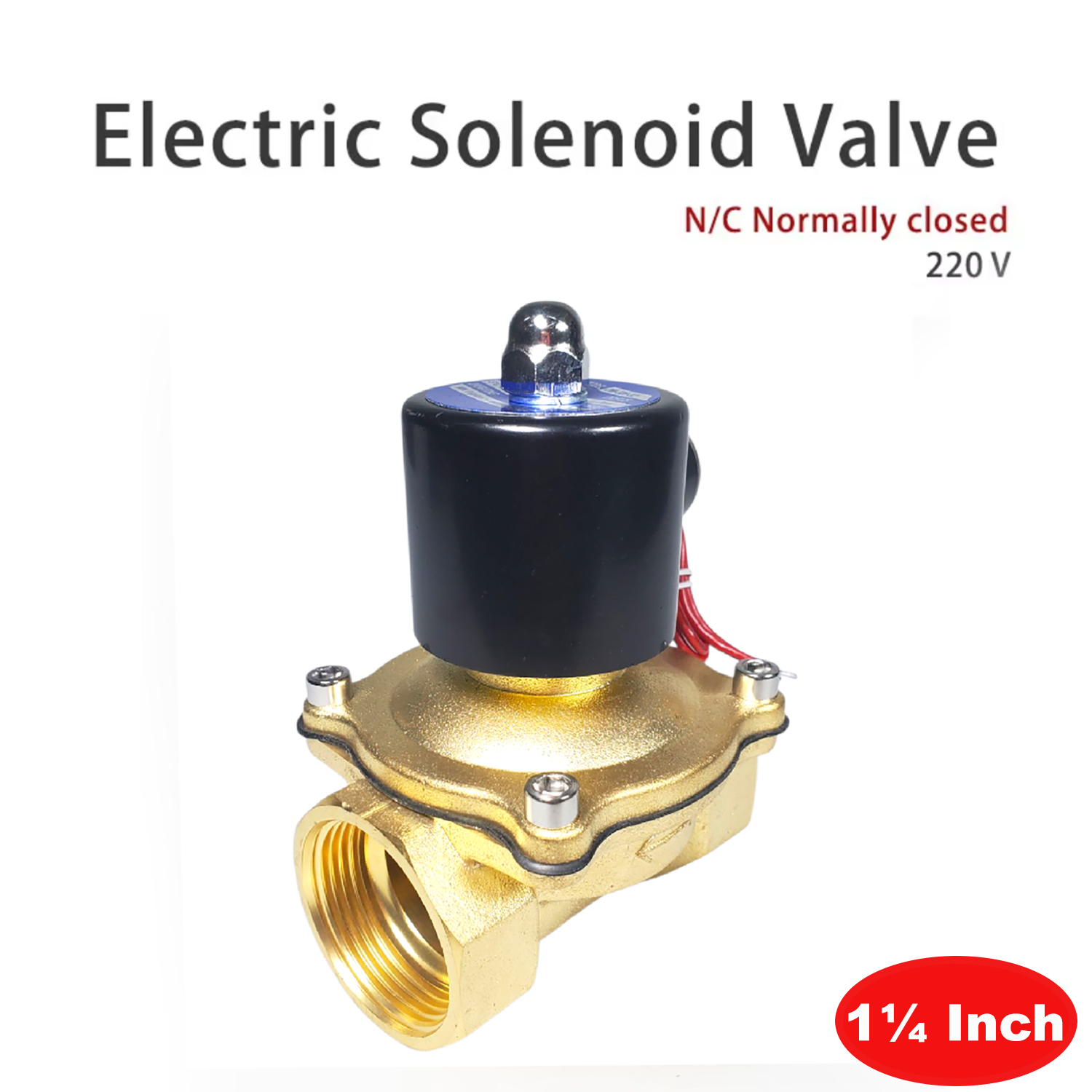 Gambar produk BESASE Solenoid Water Valve Electric Normally Closed 220V 1 1/4 Inch - 2W-320-32