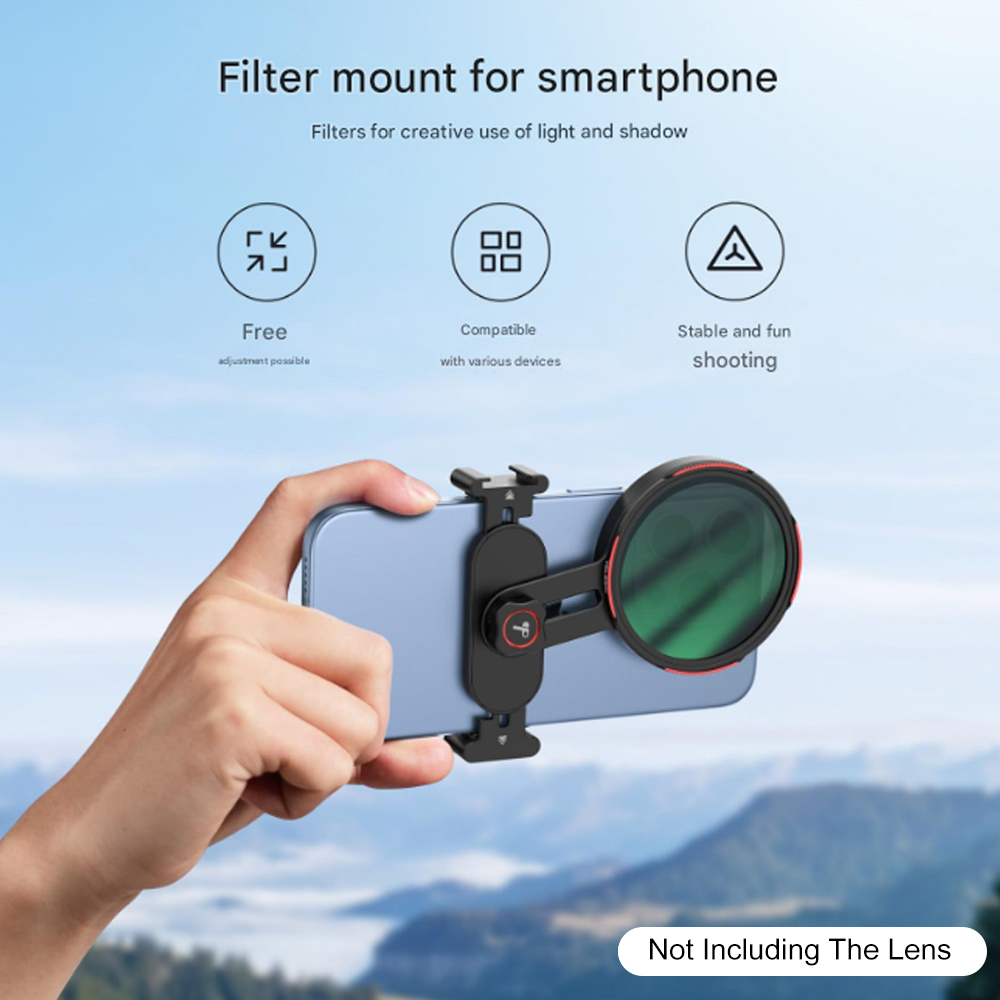Gambar produk TELESIN Holder Filter Lensa Clamp Smartphone Adjustable 67mm - P3-EAK-02