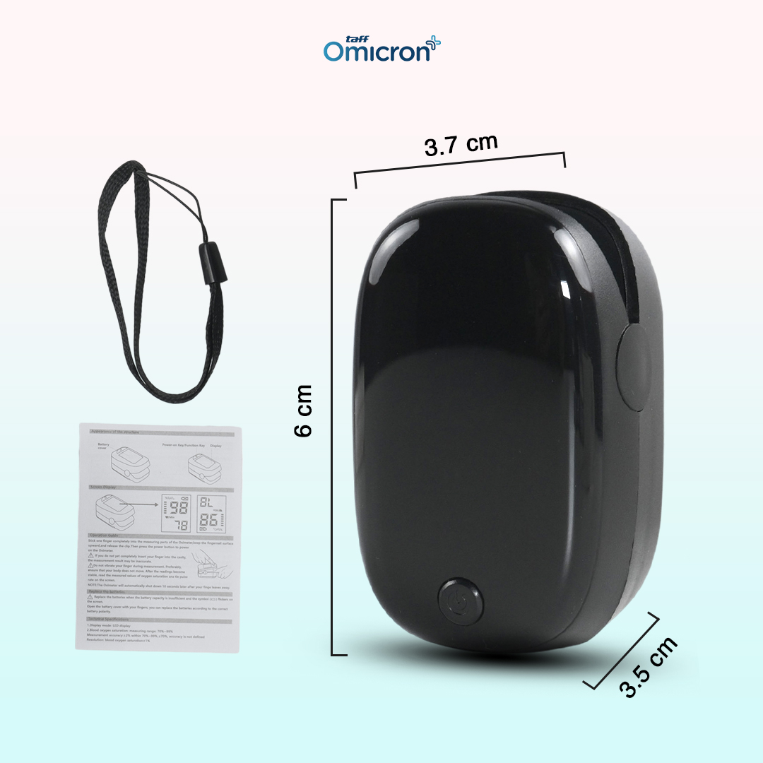 Gambar produk TaffOmicron Fingertip Pulse Oximeter Alat Ukur Saturasi Oksigen Darah - SMH-01