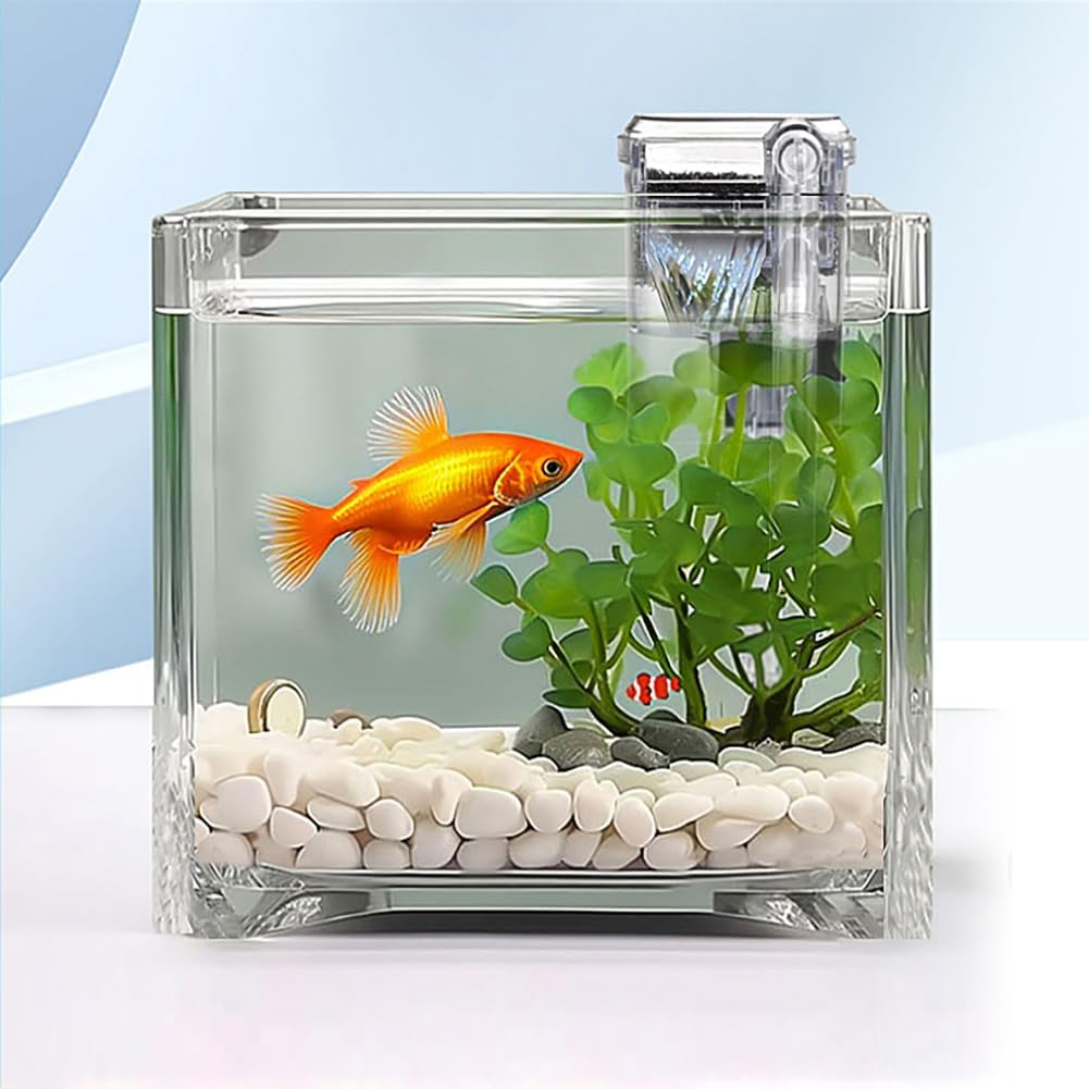 Gambar produk FMA Mini Wall Mounted Fish Tank Waterfall Filter EU Plug 2.5W 220V - FM-U22