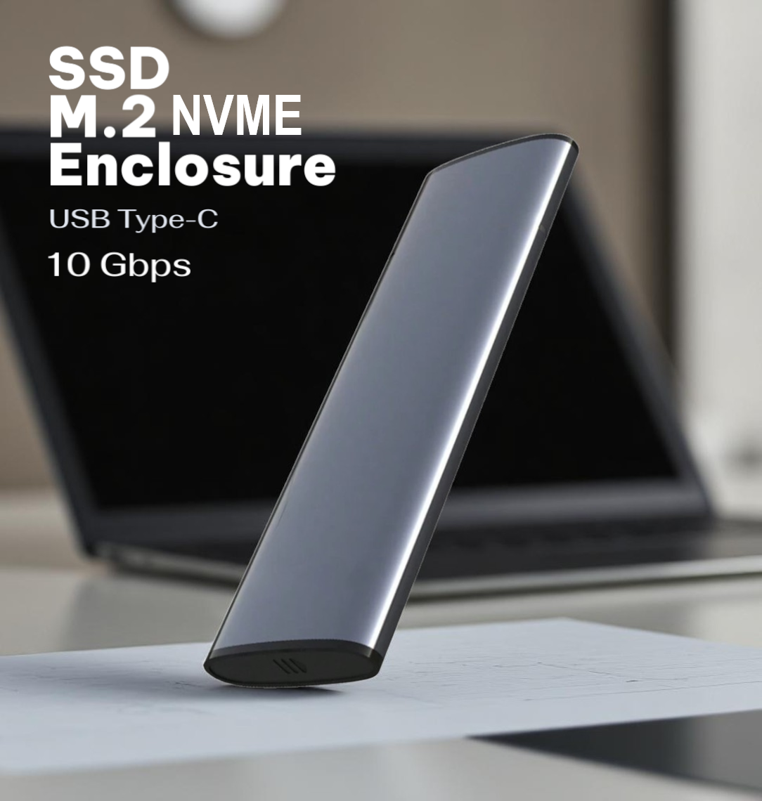 Gambar produk Lengtion SSD M.2 Enclosure NVME Aluminum Alloy 10Gbps USB Type C 3.1 - M12