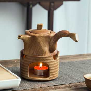 Gambar produk OHGET Teko Teh Keramik Pemanas Lilin Teapot Candle Warmer Set 200ml - OH-20