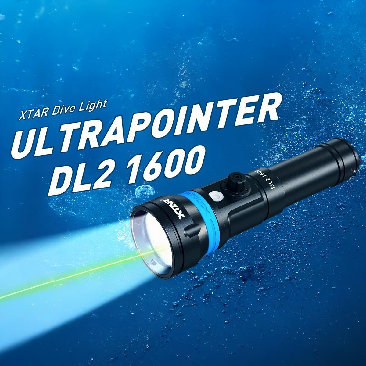 Gambar produk XTAR Senter Diving 2in1 Laser Beam Luminus 1600 Lumens SST-40 P2 - DL2 Kit