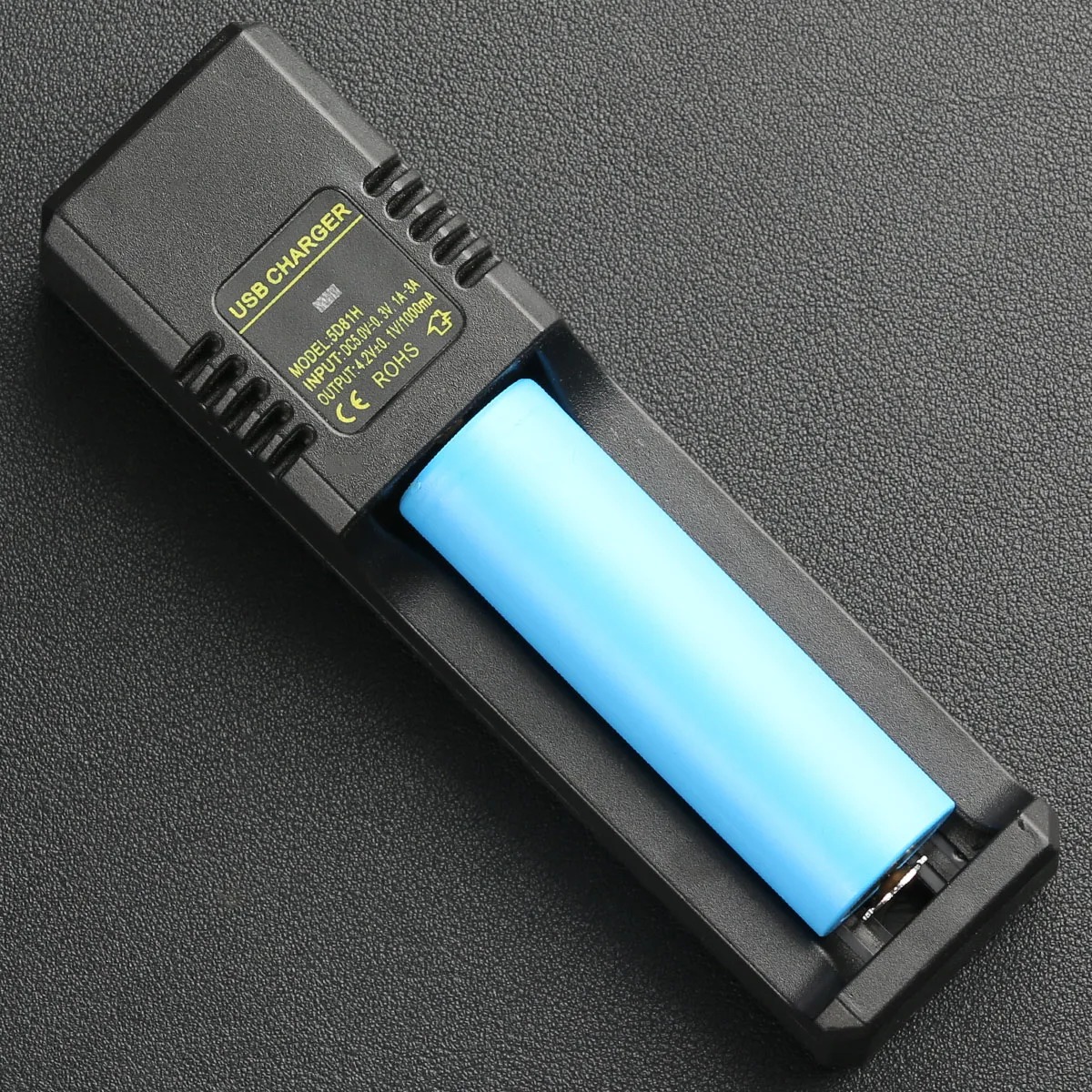 Gambar produk CONGDI Charger Baterai 18650 26650 14500 16340 4.2V 18W with LED 1 Cell - MS-5D81H/MS-5D82H