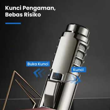 Gambar produk Focus Torch Butane Gas Lighter Blue Flame Windproof Adjustable - SG006