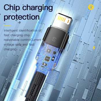 Gambar produk ESSAGER Kabel Data Lightning Multifungsi Fast Charging LED 2.4A 1M - ES-X18