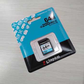 Gambar produk Kingston Canvas Go! Plus SDHC Gen4 U3 V30 200MB/s 64GB - SDG4