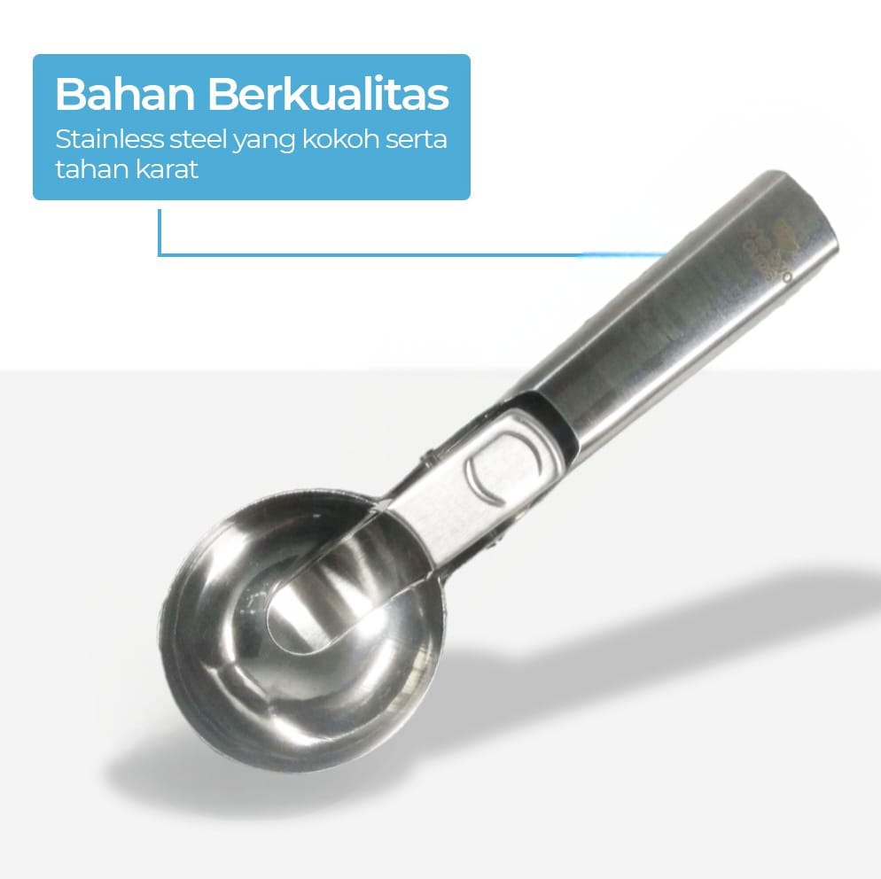 Gambar produk One Two Cups Sendok Scoop Es Krim dan Buah Stainless Steel 5.7cm - OTC57
