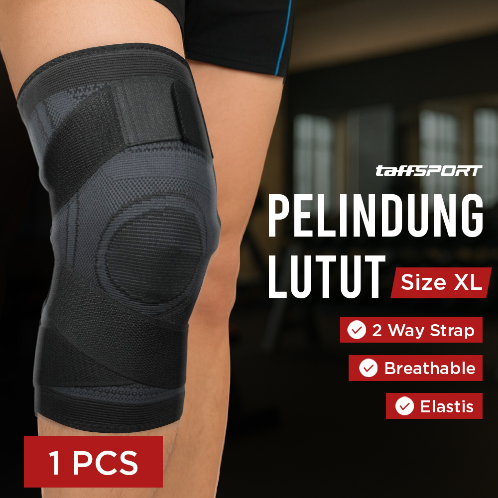 Gambar produk TaffSPORT Pelindung Lutut Knee Support Compression Sport Fitness XL - EL06