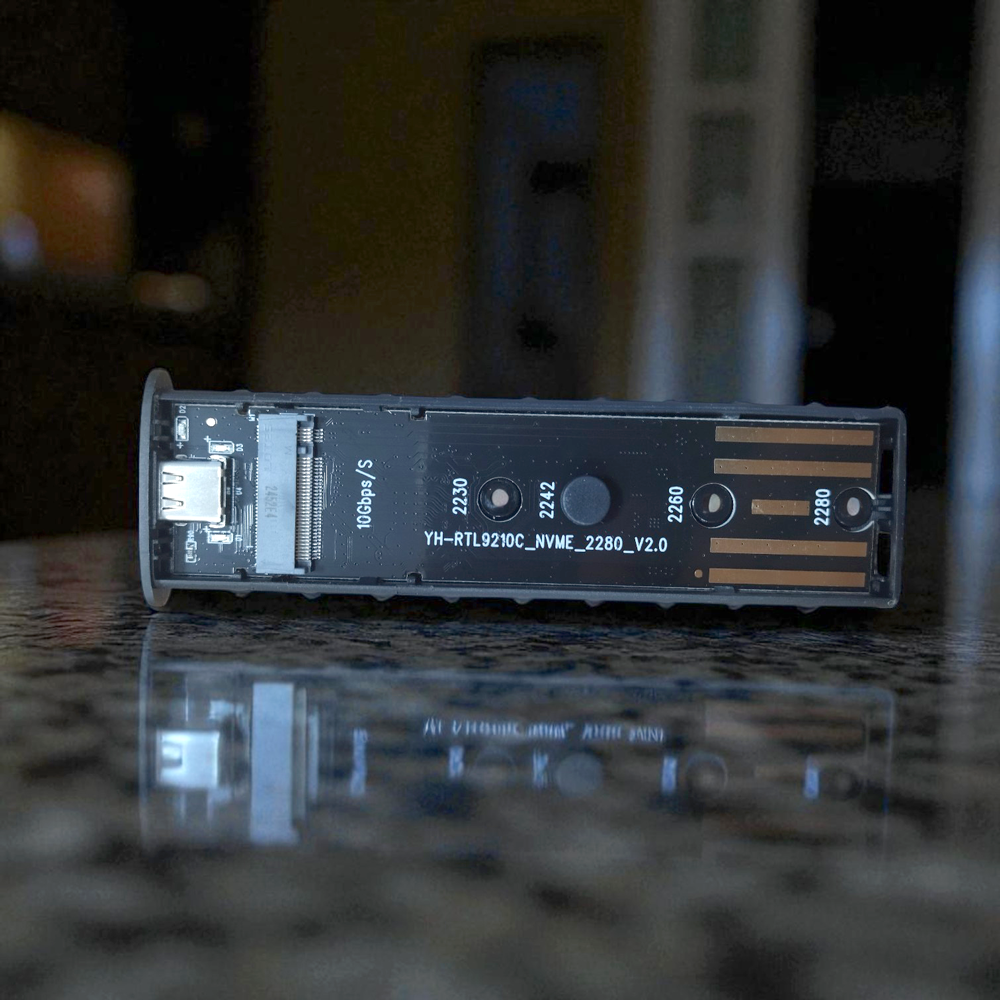 Gambar produk Lengtion SSD M.2 Enclosure NVME Aluminum Alloy 10Gbps USB Type C 3.1 - M12
