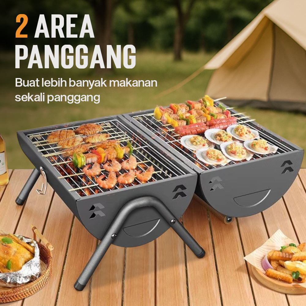 Gambar produk Xbess Alat Panggang Arang Portable BBQ Outdoor Grill Stove - K-707