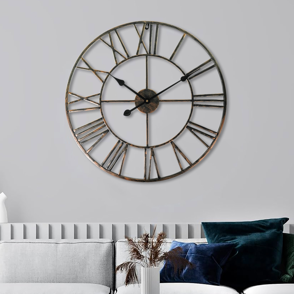 Gambar produk Meigar Jam Dinding Bulat Quartz Creative Model Vintage 60cm - H68