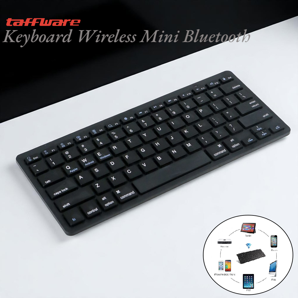 Gambar produk Taffware Keyboard Wireless Mini Bluetooth IOS Android PC Portable - BK3001