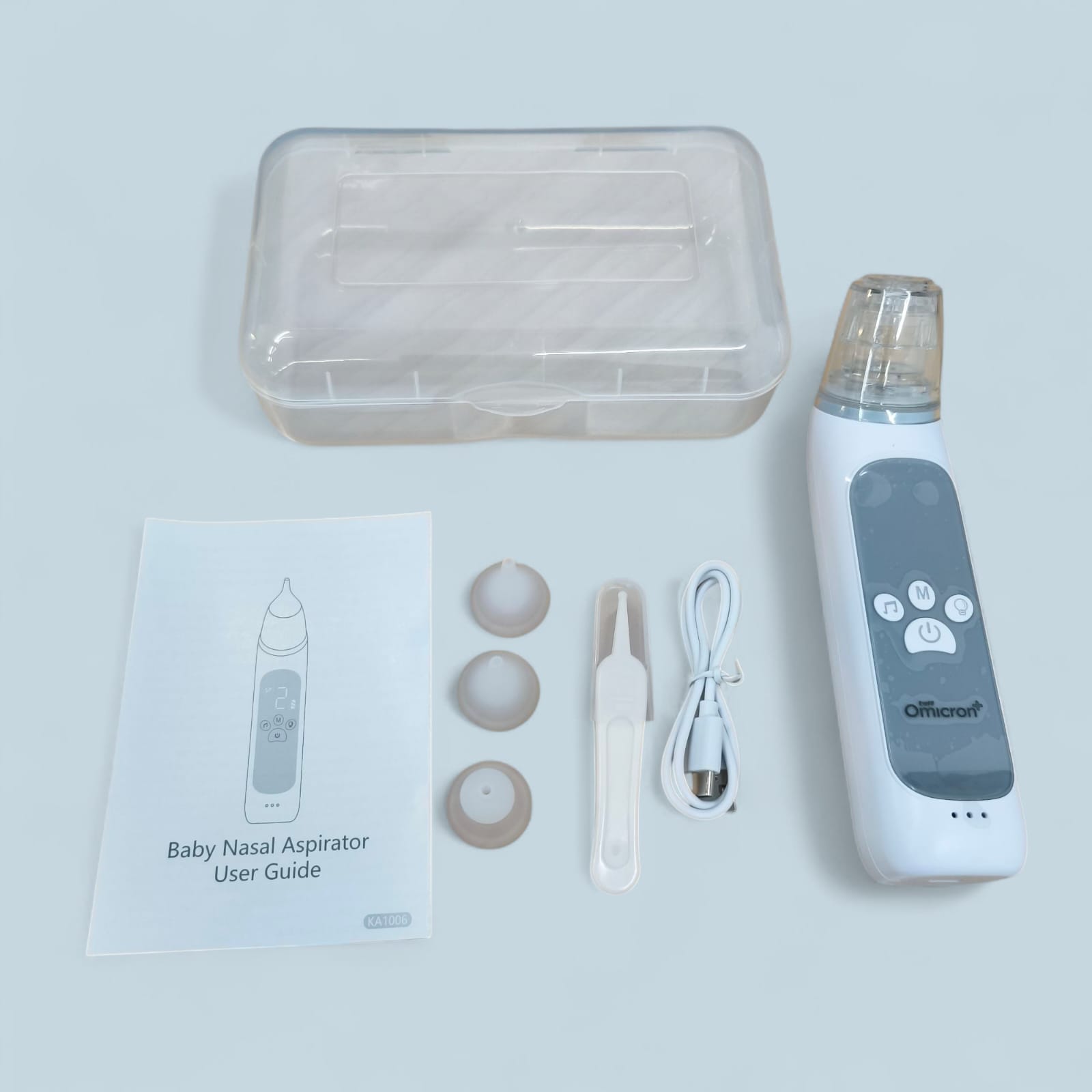 Gambar produk TaffOmicron Baby Nasal Aspirator Electric Nose Cleaner 65kPa 700mAh - KA1006