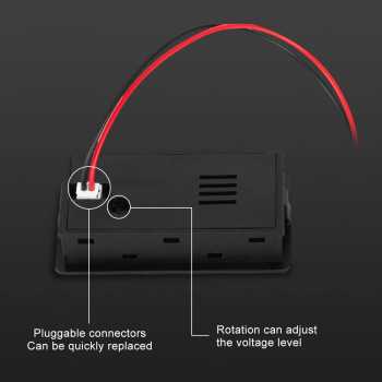 Gambar produk JUANJU Indikator Kapasitas Baterai Battery Capacity LCD Voltmeter 100V - JJ-100