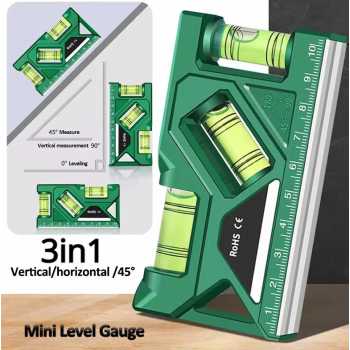 Gambar produk BAOLIAN Alat Ukur Kemiringan 3in1 Mini Three Level Gauge Bubbles 105mm - 16598