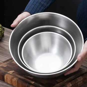 Gambar produk Eggy Wadah Salad Adonan Kue dan Pengocok Telur Stainless Steel 1200ml - INU69