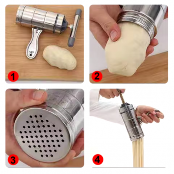 Gambar produk HOOMIN Cetakan Mie Spaghetti Noodle Press Pasta Manual With 5 Pressing - HO5