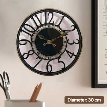 Gambar produk CARROL Jam Dinding Retro Nordic Quartz Silent Movement 30cm Ordinal - RC-81200