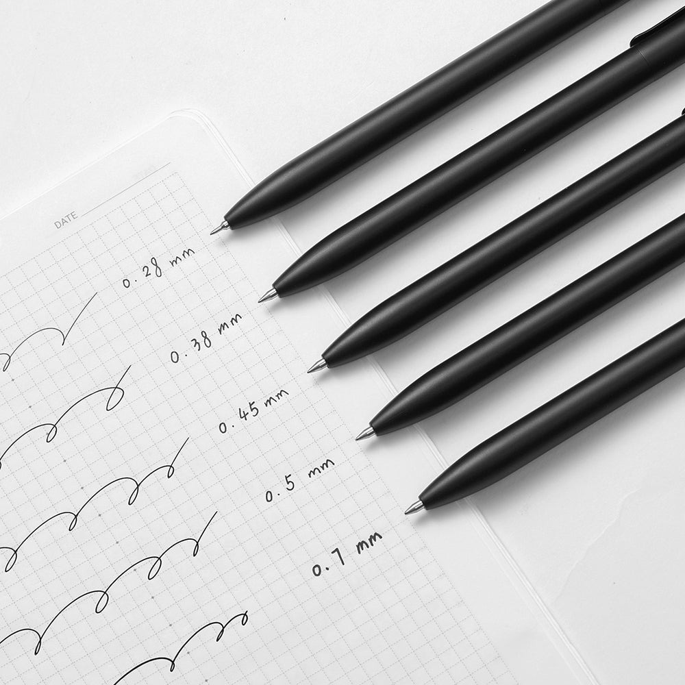 Gambar produk Kaco Pulpen Gel Quick Dry Black Ink 0.28/0.38/0.45/0.5/0.7mm Nib 5 PCS - K1063