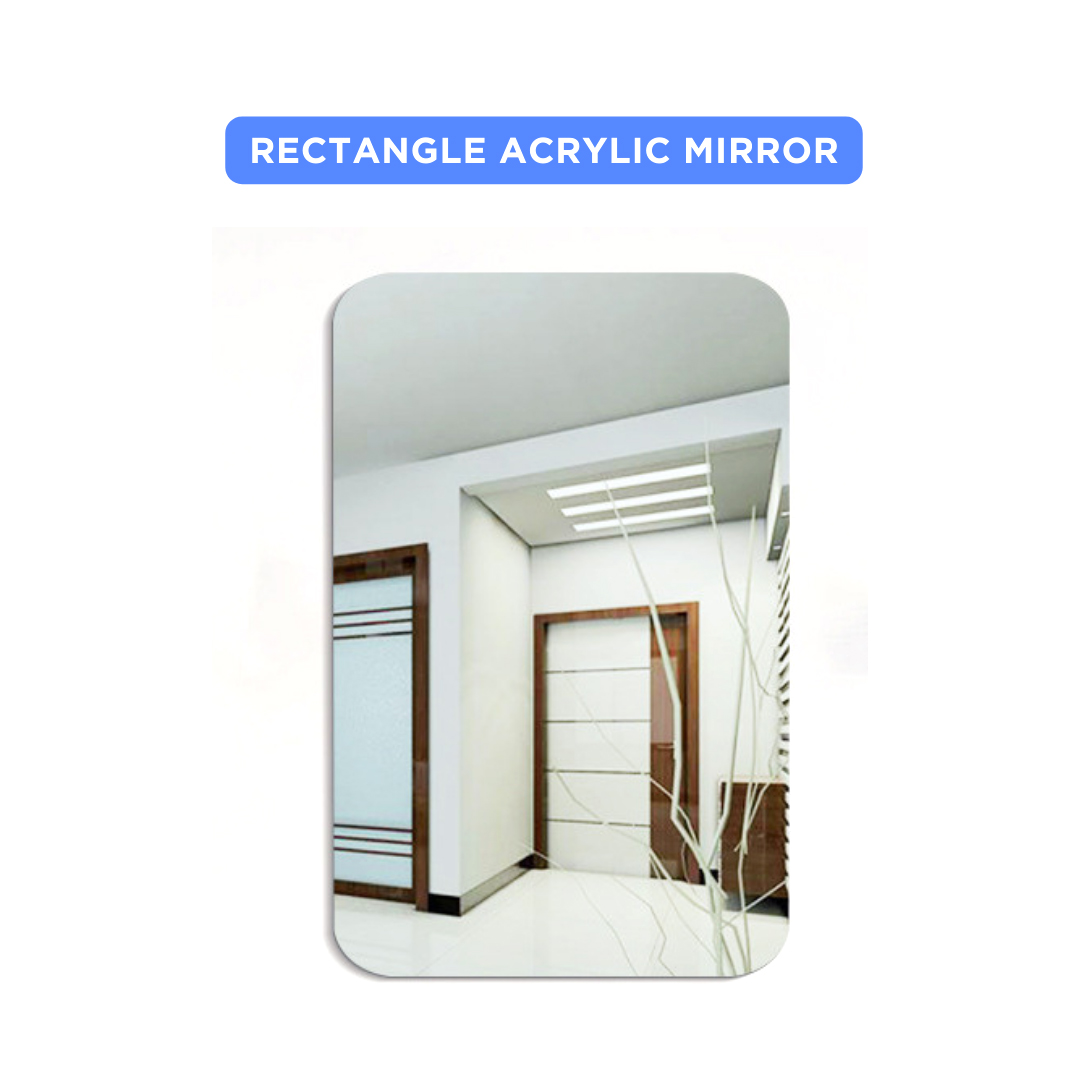 Gambar produk LEVO Cermin Akrilik DIY Bathroom Wall Acrylic Mirror Waterproof 10x15cm - L02