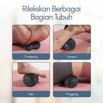 Gambar produk Mertrava Alat Bantu Yoga Peanut Massage Foam Block Roller Ball 8x16cm - D335