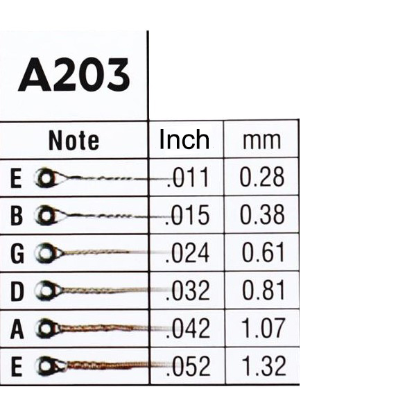 Gambar produk Alice Set Senar Gitar Stainless Steel Anti Rust Guitar String 6in1 - 203