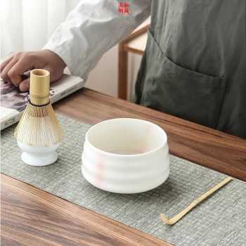 Gambar produk LANA Set Mangkuk Teh Keramik Matcha Tea Chasen Chawan Chashaku 4in1 - NA-1451