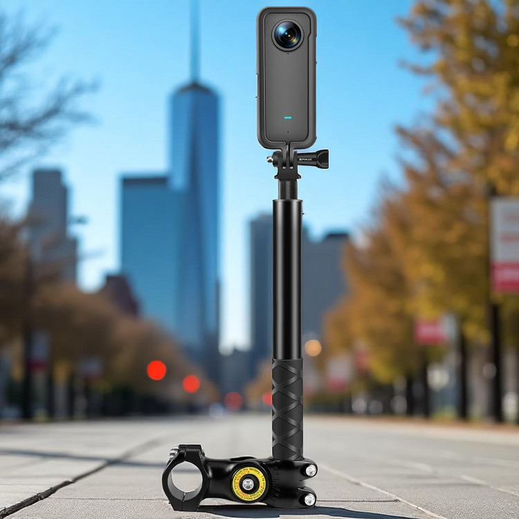 Gambar produk PINGWEN Clamp Bracket Mount Motorcycle Monopod Selfie Stick Insta360 - 556PU817