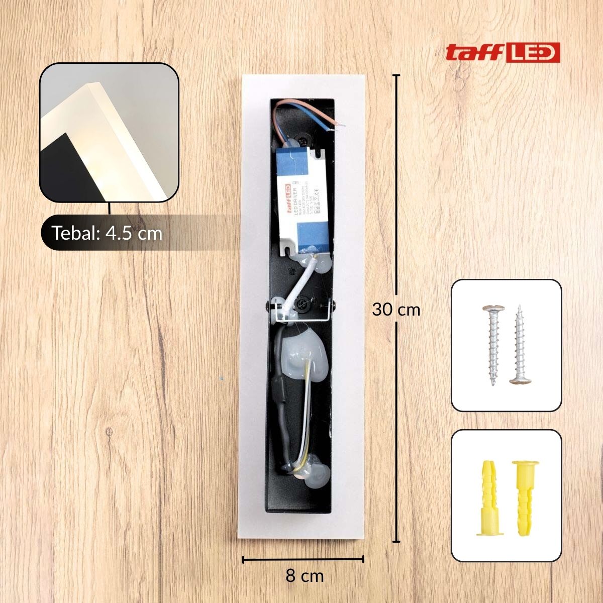 Gambar produk TaffLED Lampu Dinding Hias Outdoor Long Strip LED 3in1 Color 30cm - ISN-31