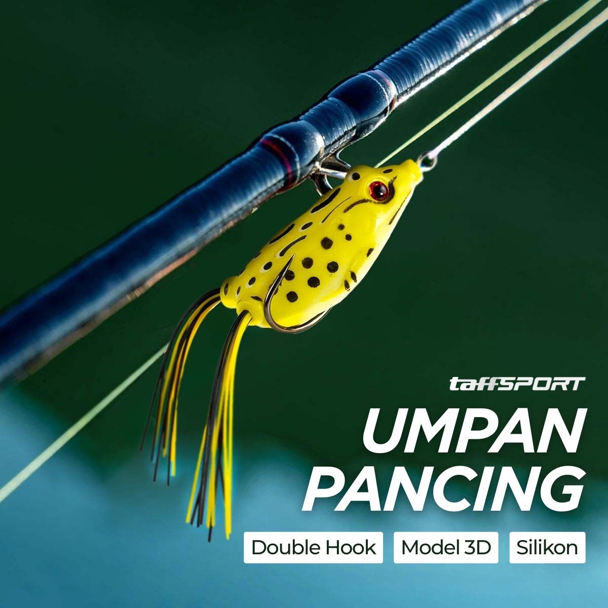 Gambar produk TaffSPORT Umpan Pancing Silikon Bentuk Kodok 12g - HW-YE-538