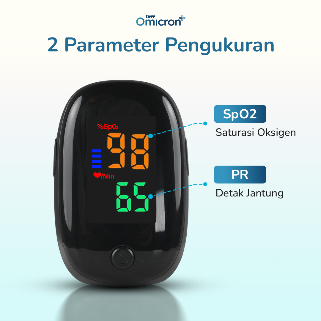 Gambar produk TaffOmicron Fingertip Pulse Oximeter Alat Ukur Saturasi Oksigen Darah - SMH-01