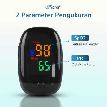 Gambar produk TaffOmicron Fingertip Pulse Oximeter Alat Ukur Saturasi Oksigen Darah - SMH-01