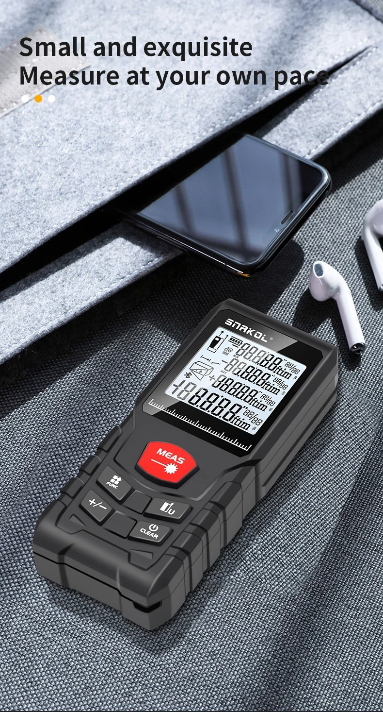 Gambar produk SNAKOL Pengukur Jarak Laser Range Finder Portable Waterproof 120M SK-120 - SK