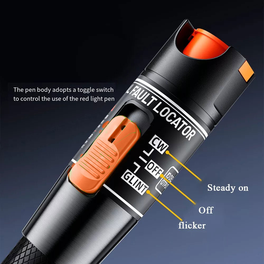 Gambar produk ELBOKERO Pena Laser Fiber Optic Tester Light Pen Fault Locator Red 10 mW - TGR11