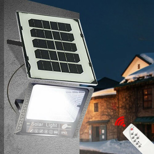 Gambar produk OOBEST Lampu Dinding Solar Sensor Cahaya Waterproof 144 LED Cool White - OB144