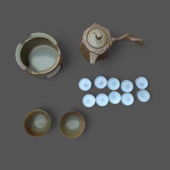 Gambar produk OHGET Teko Teh Keramik Pemanas Lilin Teapot Candle Warmer Set 200ml - OH-20