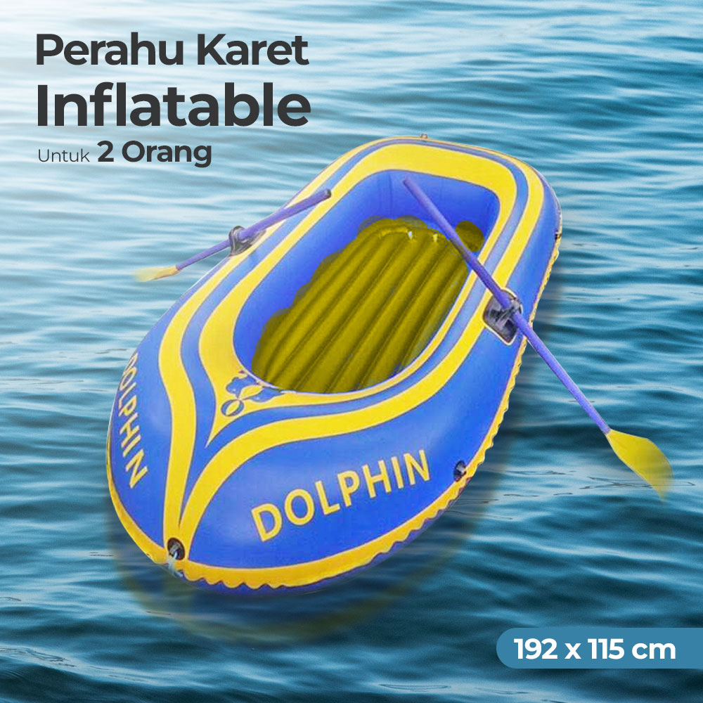 Gambar produk DOLPHIN Perahu Karet Mancing Inflatable Fishing Boat 2 Person - XC713