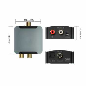 Gambar produk TOSY Konverter Audio Digital to Analog Coaxial Toslink to RCA - TO220