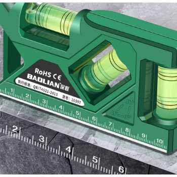 Gambar produk BAOLIAN Alat Ukur Kemiringan 3in1 Mini Three Level Gauge Bubbles 105mm - 16598
