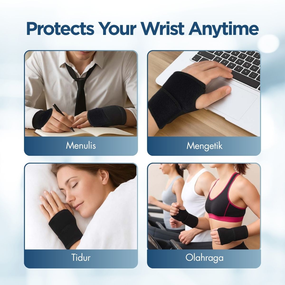 Gambar produk SHW Pelindung Pergelangan Tangan Magnetic Therapy Wrist Guard 1 PCS - SHW-A1