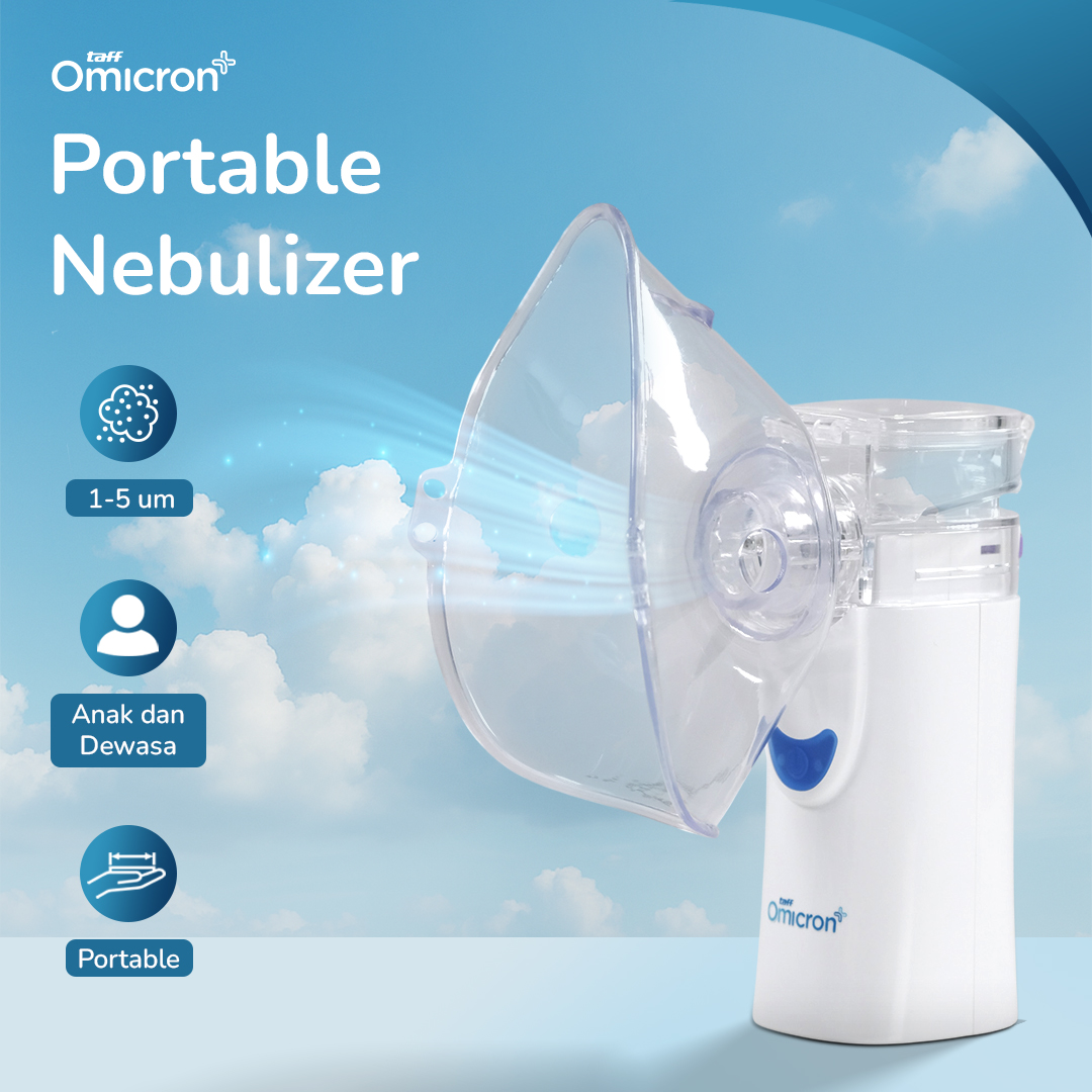 Gambar produk TaffOmicron Alat Terapi Pernapasan Handheld Nebulizer Inhaler Atomizer - UN100