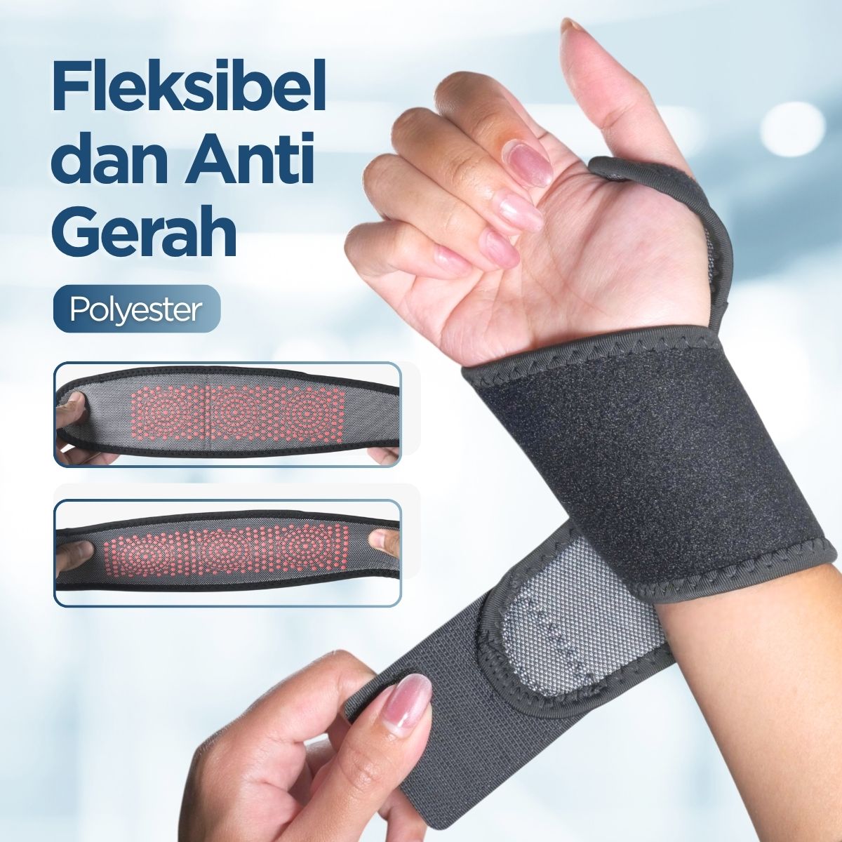 Gambar produk SHW Pelindung Pergelangan Tangan Magnetic Therapy Wrist Guard 1 PCS - SHW-A1