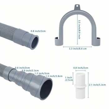 Gambar produk PIPAS Selang Pembuangan Air Mesin Cuci Water Outlet Pipe Hose 2M - PY521