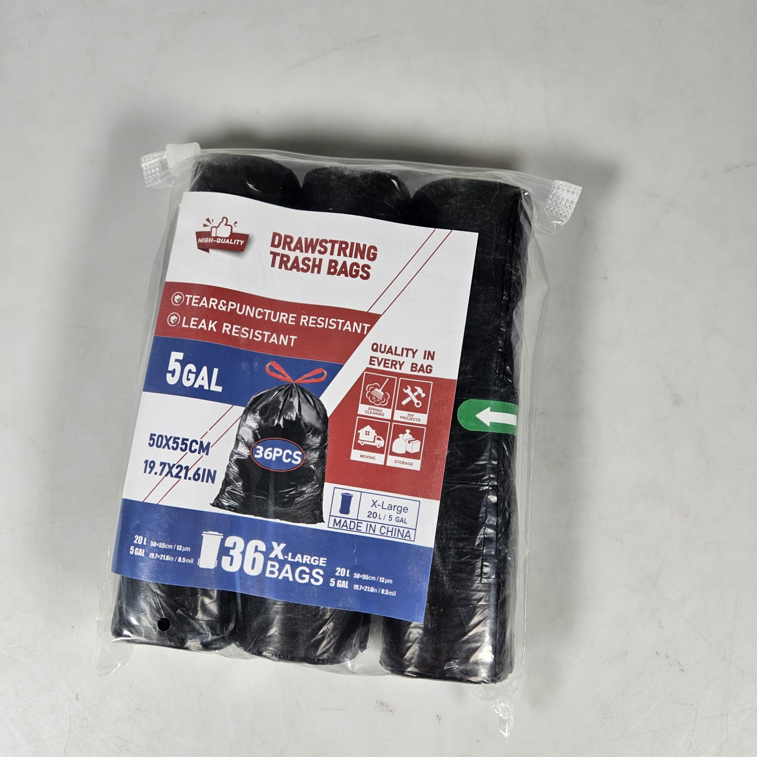 Gambar produk Dorae Kantong Plastik Sampah Garbage Bags Disposable Trash 3 Roll 20L - INU80