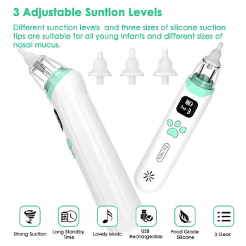 Gambar produk Dr.Isla Baby Nasal Aspirator Electric Nose Cleaner 65kPa 500mAh - U90