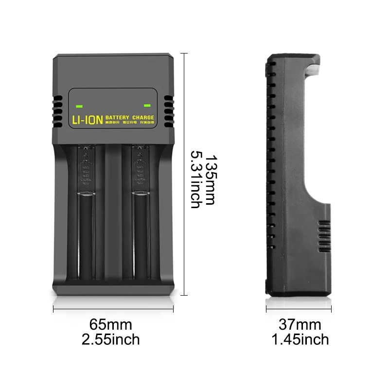 Gambar produk CONGDI Charger Baterai 18650 26650 14500 16340 4.2V 18W with LED 2 Cell - MS-5D81H/MS-5D82H