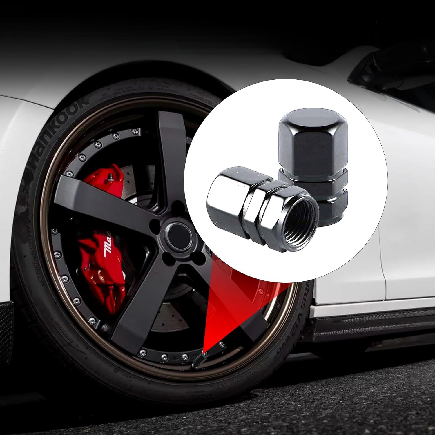Gambar produk AQTQ Tutup Pentil Ban Mobil Motor Hex Valve Cap Aluminium 4 PCS - AQ-4