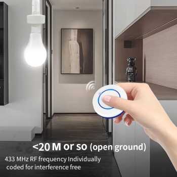 Gambar produk GGBEE Fitting Lampu Bohlam LED Remote Control 433MHz E27 100W - G27